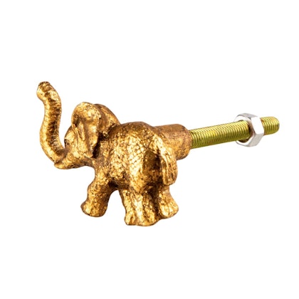 Sass & Belle, knob gold elephant