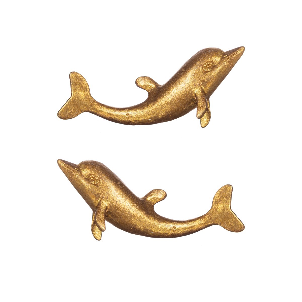 Sass & Belle, knopp guld delfin 2-pack 