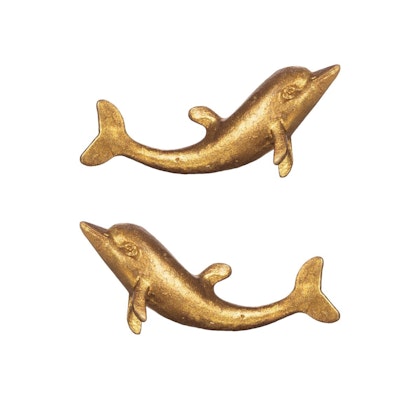 Sass & Belle, knob gold dolphin, set of 2