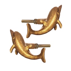 Sass & Belle, knopp guld delfin 2-pack