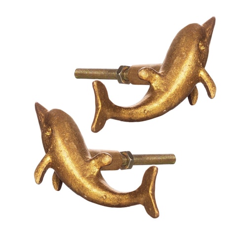 Sass & Belle, knopp guld delfin 2-pack