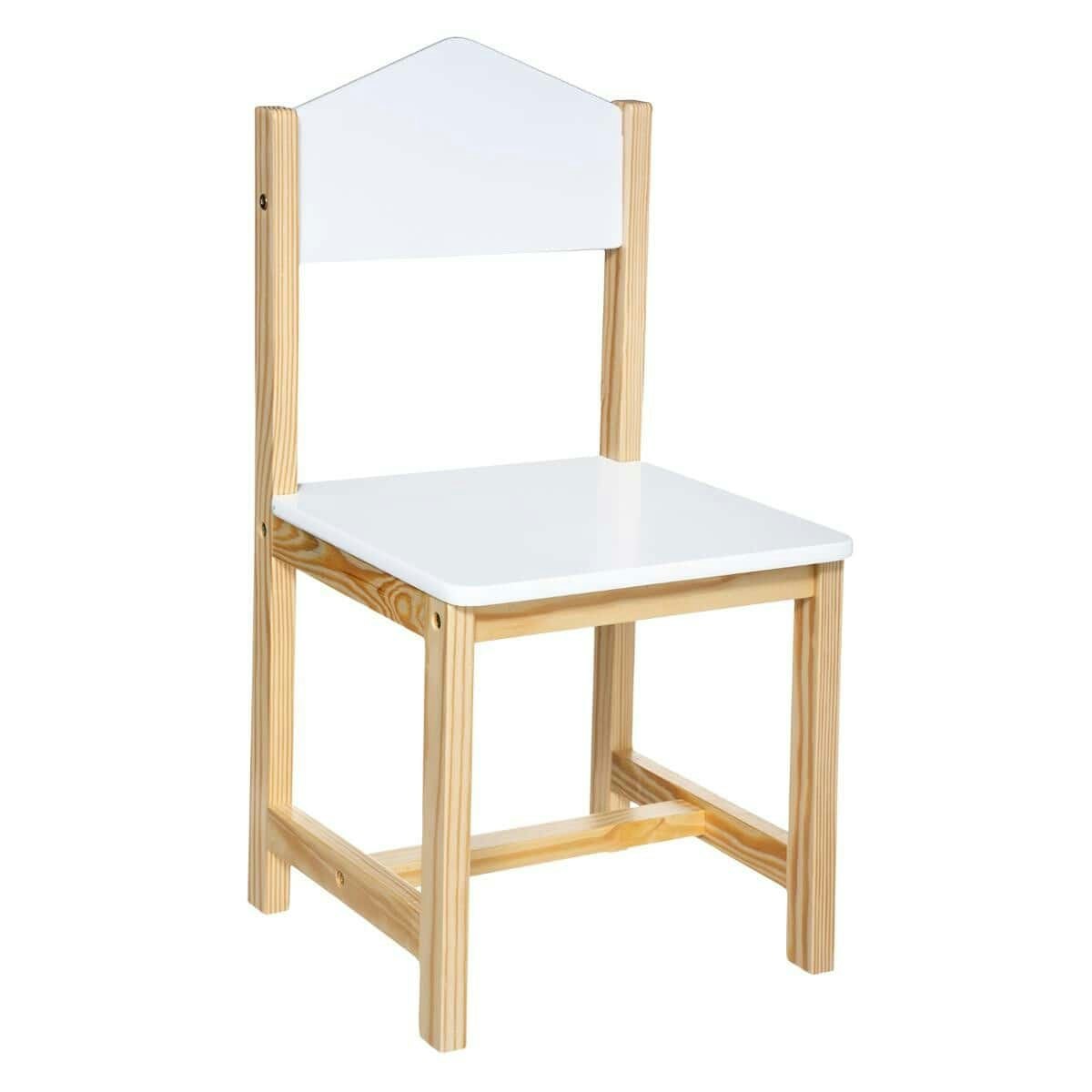 Wooden chair for the children's room, white / nature 