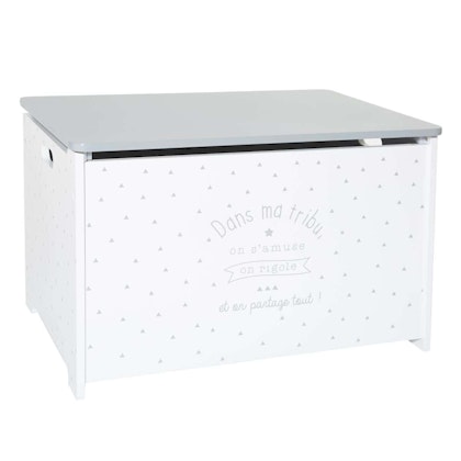 Gray / white storage chest