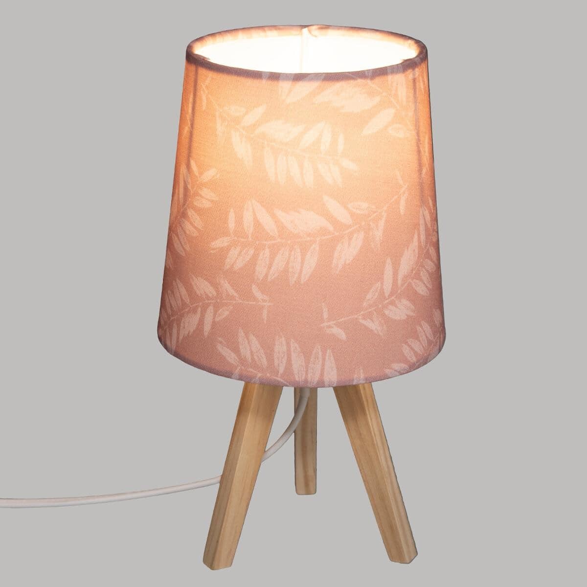 Table lamp for the children's room, pink leaves 
