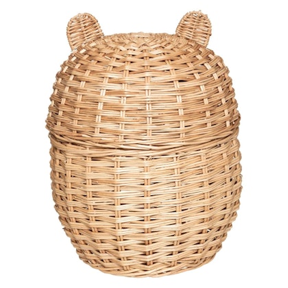 Storage basket with ears, rattan