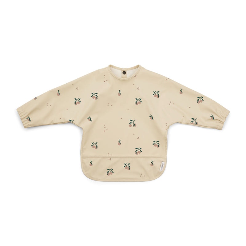 Liewood Merle Bib With Sleeves Peach Sea Shell Mix Babylove Se