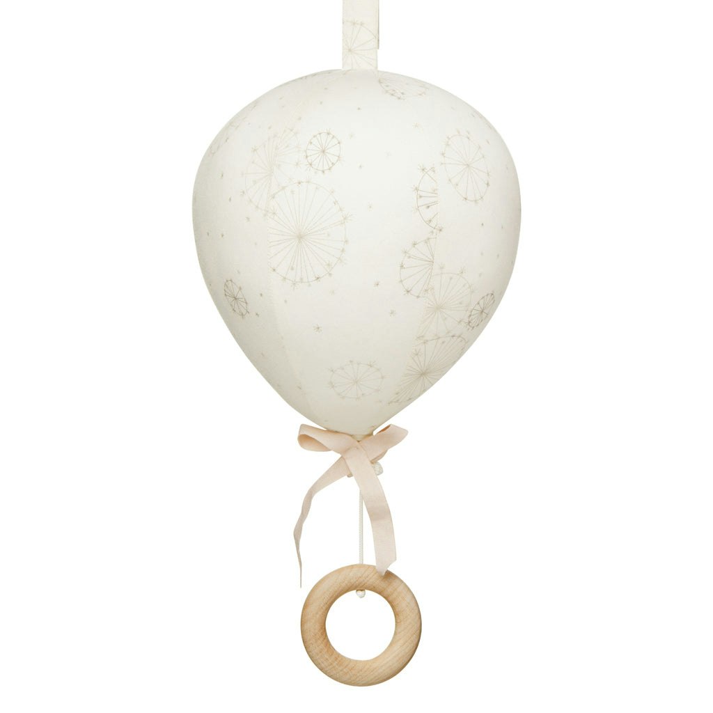 Cam Cam, music mobile balloon with bow, Dandelion natural 