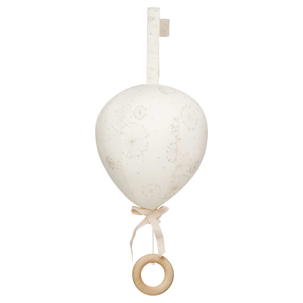Cam Cam, music mobile balloon with bow, Dandelion natural 