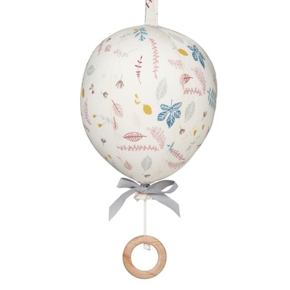 Cam Cam, music mobile balloon with bow, Pressed leaves rose