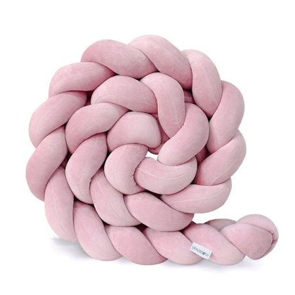 Bed bumper braided - Dusty Pink