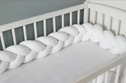 Bed bumper braided, White