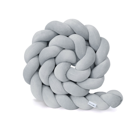 Bed bumper braided, Grey