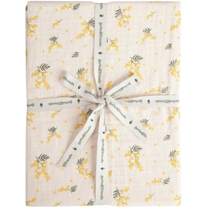 Garbo & Friends, fitted sheet in muslin junior, Mimosa