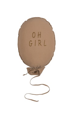 Wall decoration and cushion, Oh girl caramel