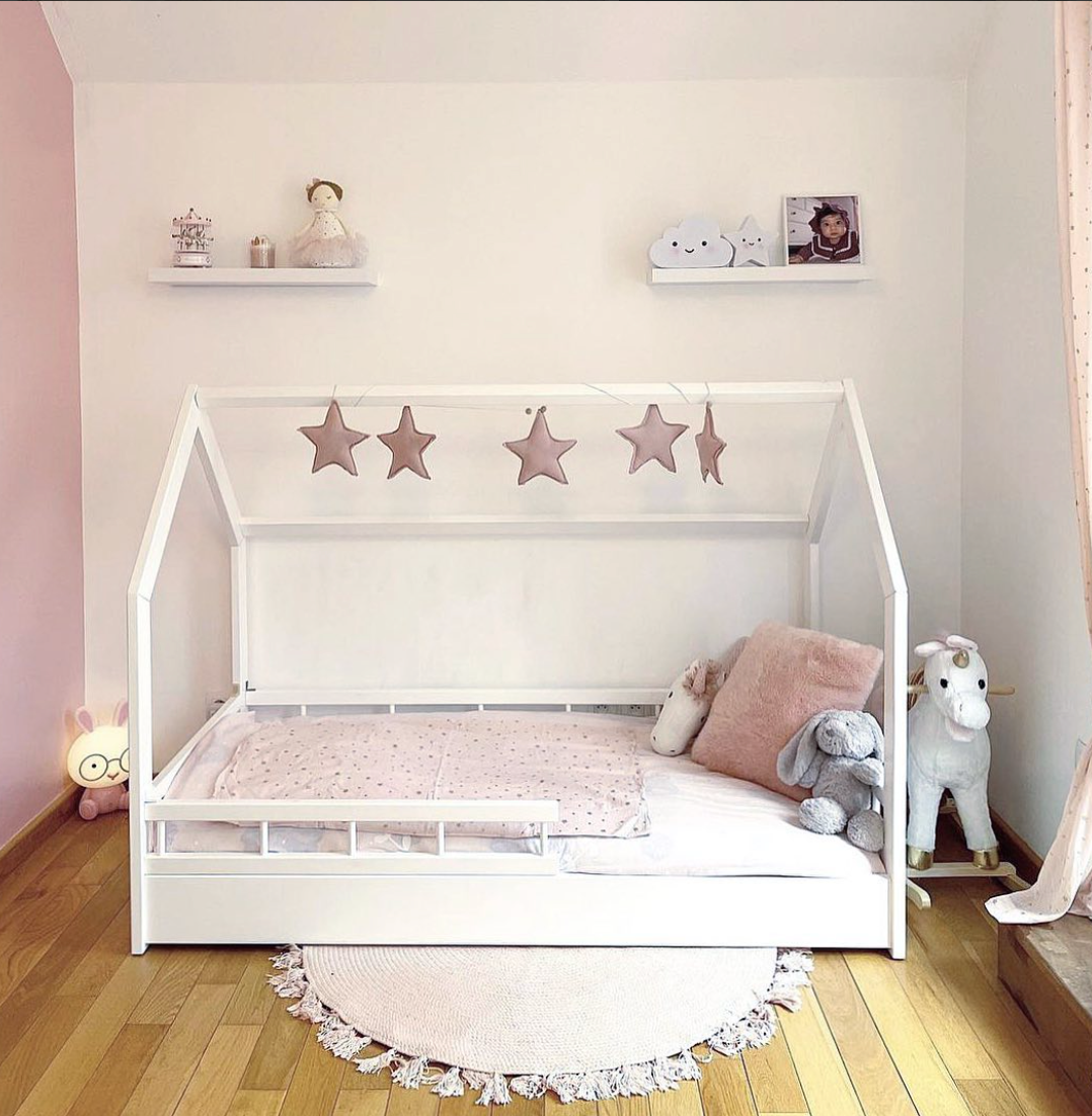 House Bed for children's room with safety rail House Bed for children's room with safety rail