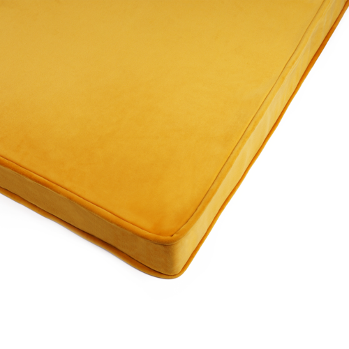 Seat cushion-Velvet mattress 60x120, yellow 