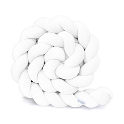 Bed bumper braided, White