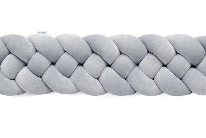 Bed bumper braided, Grey