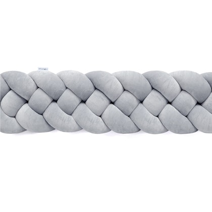 Bed bumper braided, Grey