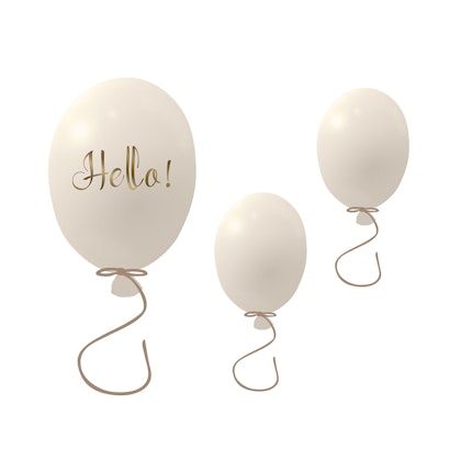 Wall sticker party balloons set of 3, cream
