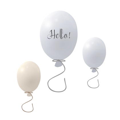 Väggklistermärke partyballonger 3-pack, grey