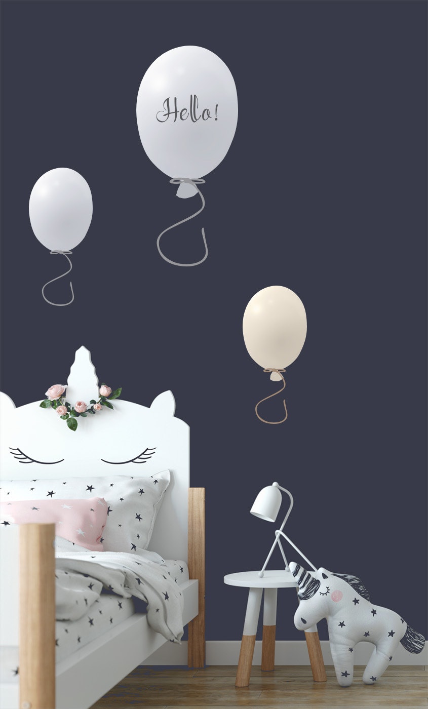 Wall sticker party balloons set of 3, grey Wall sticker party balloons set of 3, grey