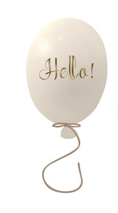 Wall sticker party balloon Hello, cream