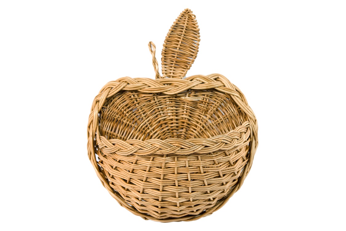 Lilu, nature wall basket in rattan Apple 