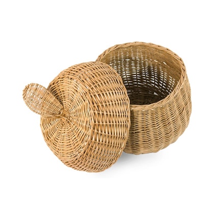 Lilu, nature storage basket in rattan Apple