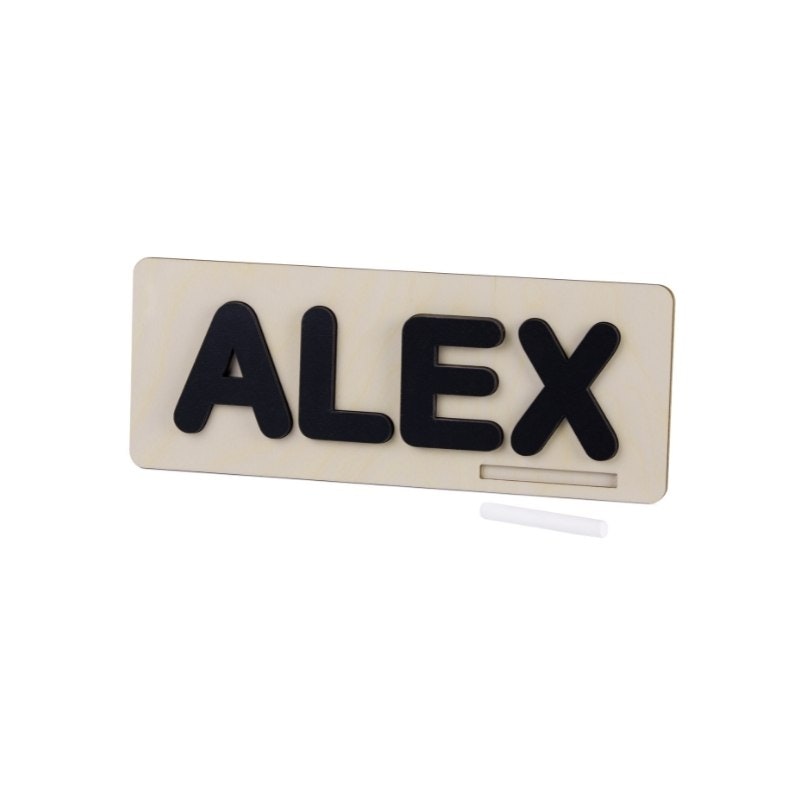 Personalized name puzzle with any name and engraving on the back. 