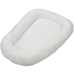 Cotton & Sweets, white classic baby nest in 100% linen