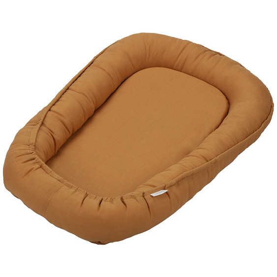 Cotton & Sweets, caramel klassisk babynest i 100 % linne 