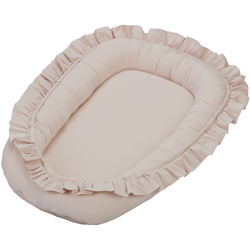 Cotton & Sweets, powder pink babynest i satin