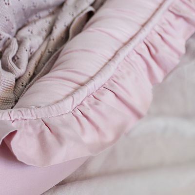 Cotton & Sweets, blush baby nest in satin 