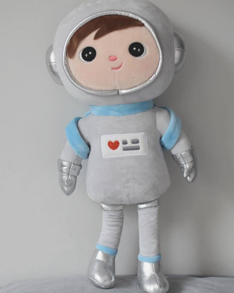 Astronaut, stor docka med namn 