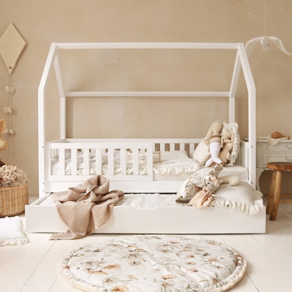 House bed Bianca white 90x190 cm with extra bed