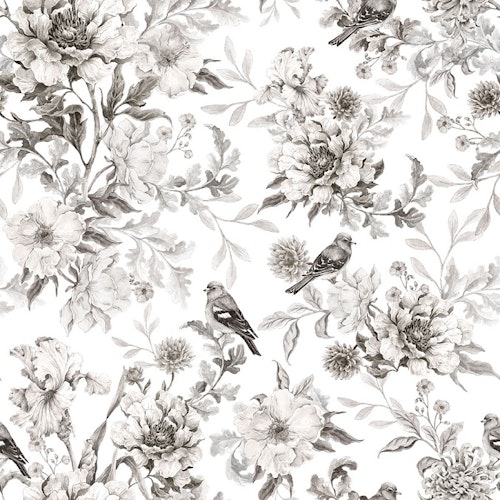Wallpaper monochrome flowers