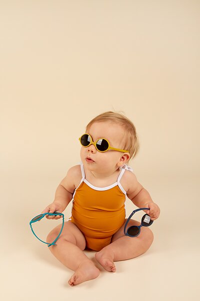 Kietla, solglasögon för barn 0-1 år, Diabola, Mustard 