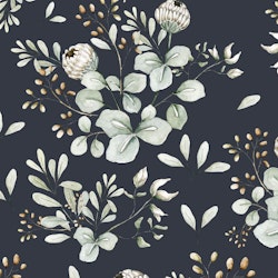 Dekornik, tapet Clover Navy Blue