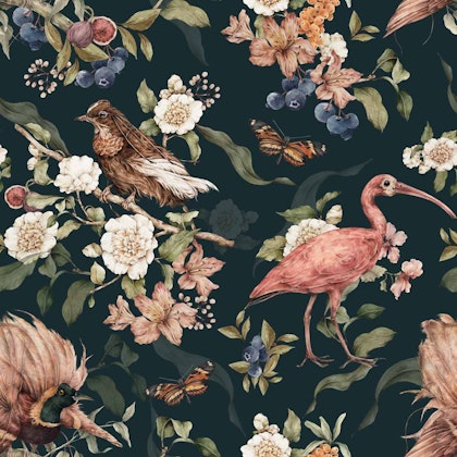 Dekornik, wallpaper Tropical Birds Paradise