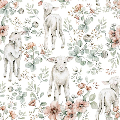 Dekornik, wallpaper Little Lambs