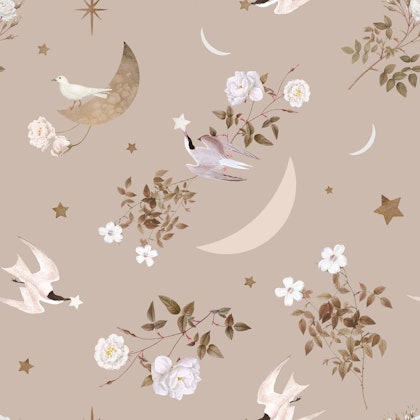 Dekornik, wallpaper Birds in the Night Sky