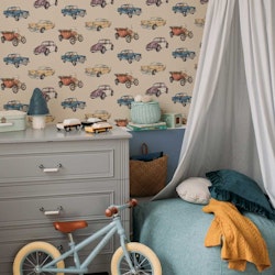 Dekornik, tapet Cars Sunny Beige