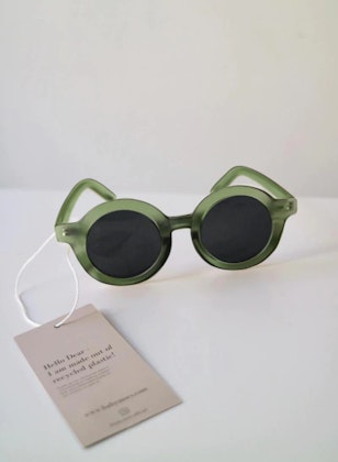 BabyMocs, sunglasses for kids, Signature Round Green