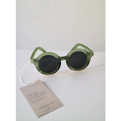 BabyMocs, solglasögon för barn, Signature Round Green