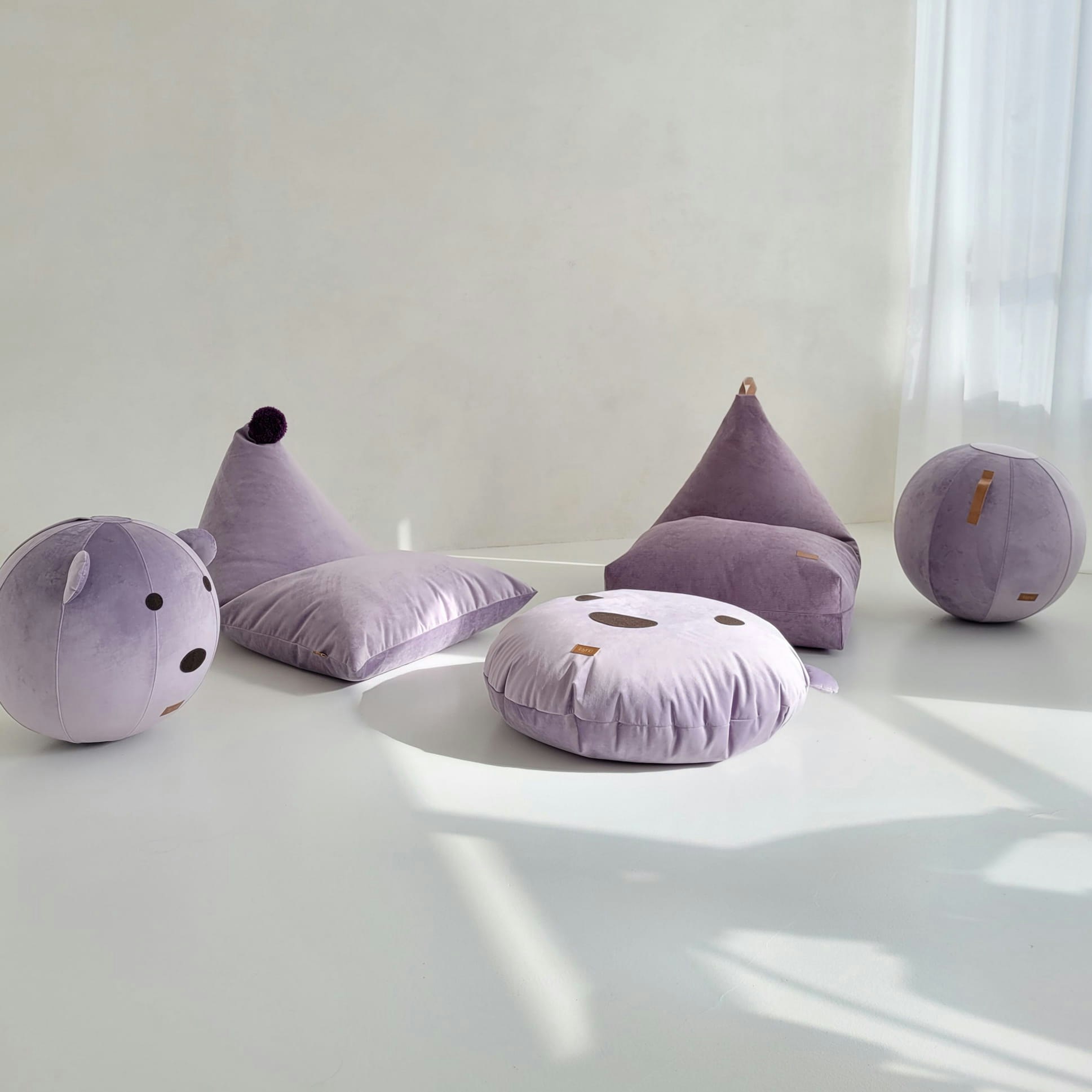 Fayne, seat ball teddy, purple 
