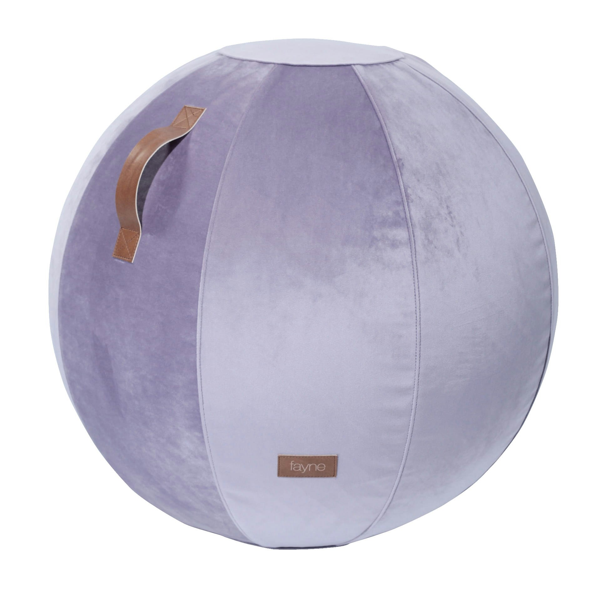 Fayne, sitting ball with leather handle, purple 