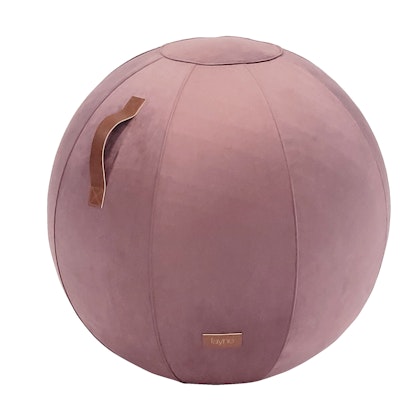 Fayne, sitting ball with leather handle, antique pink