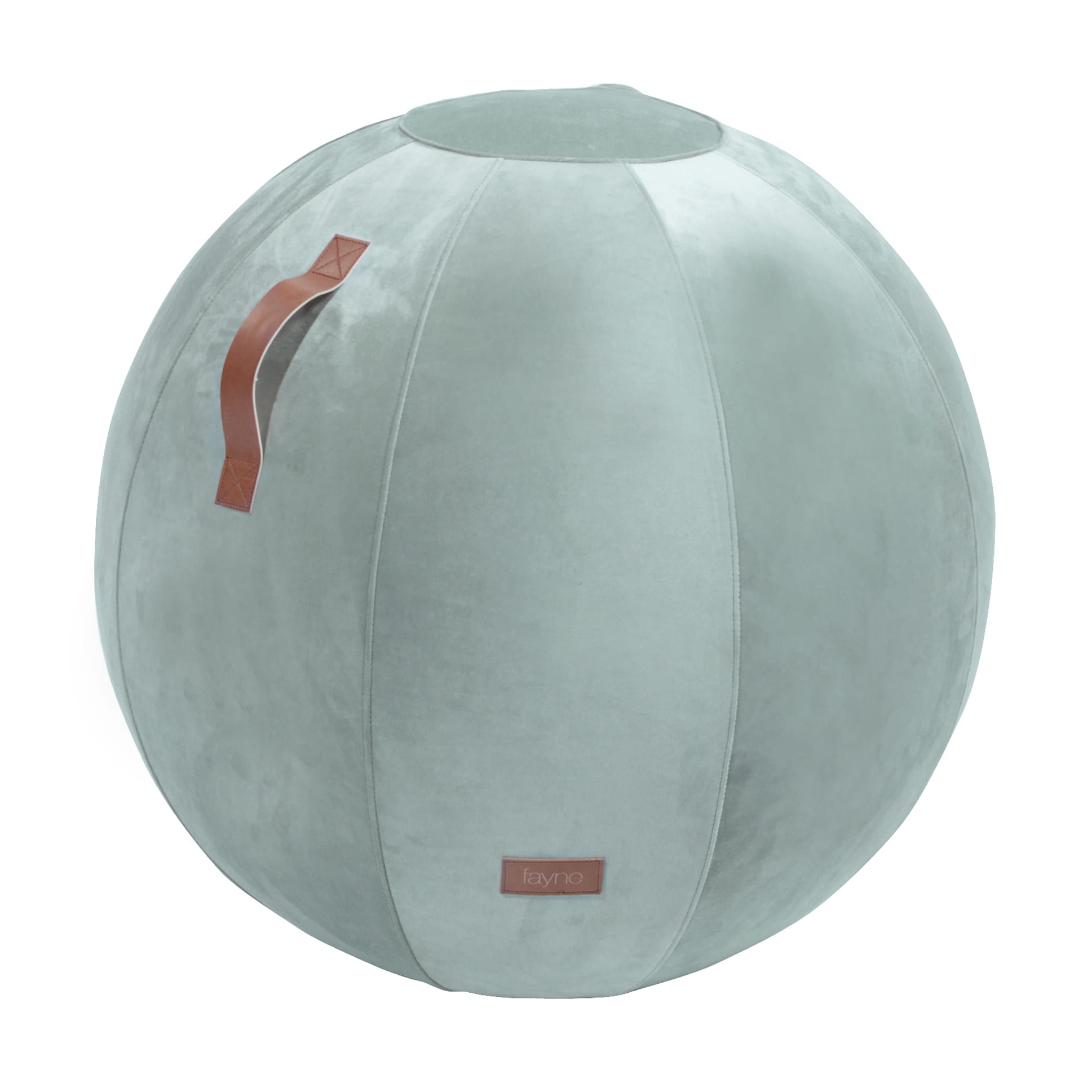 Fayne, sitting ball with leather handle, green 