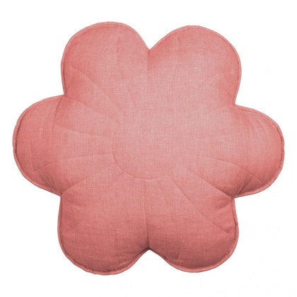 Moi Mili, kudde i linne, Bloom Coral Pink